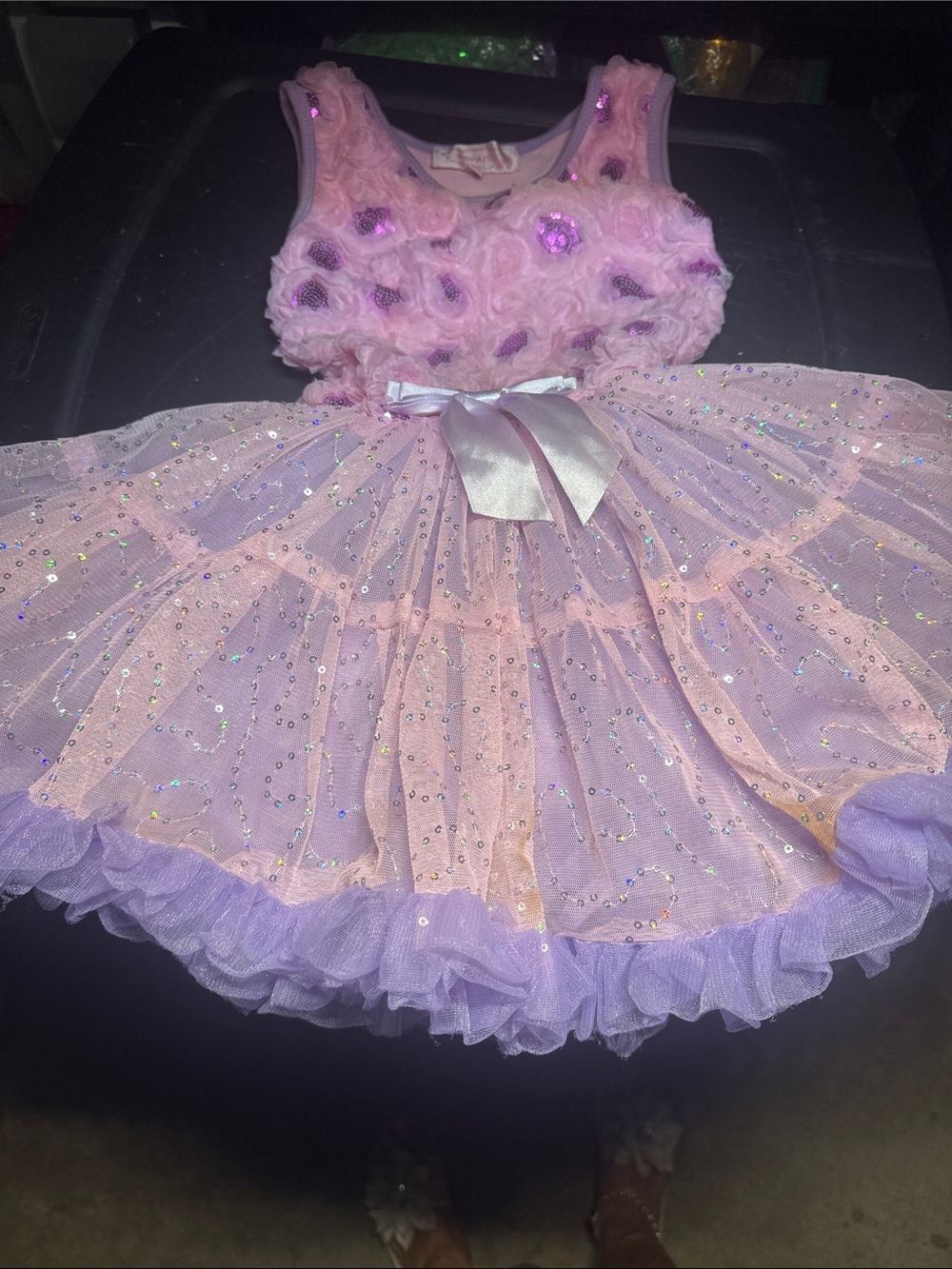 Pink and Lavender Sequin Tulle Party Dress - Kids Costume
